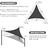 Shade&Beyond Triangle Sun Shade Sail 16'X16'X16' Permeable Canopy Dark ...