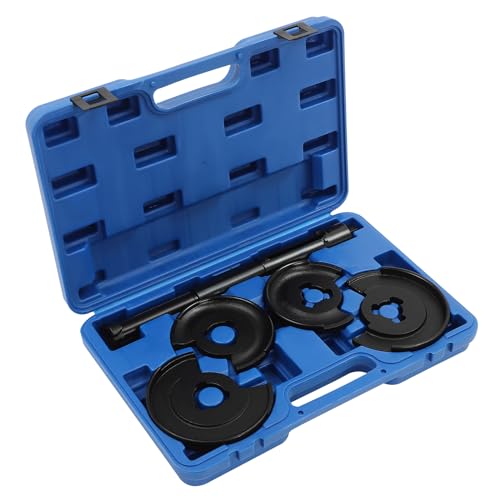 LOIRIIC Compresseur de ressort universel, 5 pièces de compresseur de ressort d'amortisseur de chocs de voiture, en acier au carbone avec 4 plaques de pression, utilisé pour la réparation automobile