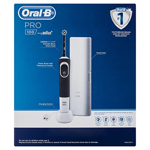 image for Oral-B Pro 100 CrossAction Electric Toothbrush, Black, 1 count (Pack o