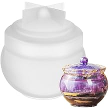 KALLORY Jar Resin Molds with Lid, Epoxy Molds Extra Large Jars Silicone Mold for Storage Bottle,Candle Holder,Candy Container, Epoxy Casting Craft, Pot