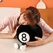 Imagen de Xshelley 32cm Billar 8 Ball Felpa Juguete Almohada 3D Negro 8 Bola de Billar Lanzamiento Cojín Círculo Negro Cojín Felpa Relleno Billar Decoración Regalos para Cumpleaños