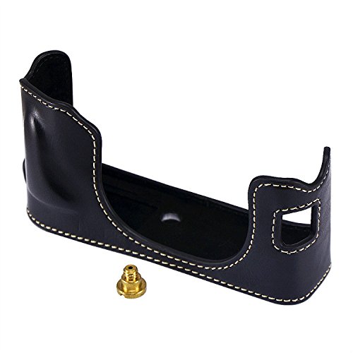 First2Savvv Xjpt-X100S-D01 Black Leather Half Camera Case Bag Cover Base For Fuji Fujifilm X100 X100S X100M X100T #TOP1