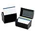 Oxford Plastic Index Card Box, 4 x 6 Inches, 400 Card Capacity, Black (01461)
