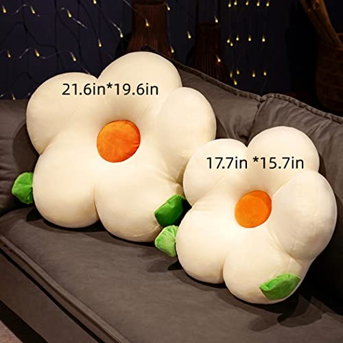 Hxiyan Flower Waist Cushion, Office Classroom, Long Cushion, Thickened Seat, Sofa, Bedside Pillow (21.6In*19.6In, Orange) #TOP3
