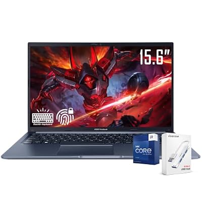 ASUS Vivobook 15 Business Laptop, 15.6" Full HD Display, Intel Core i9-13900H(5.2 GHz), Backlit Keyboard, Fingerprint Reader, 720 Webcam, IceCool Thermal, Windows 11 Home, Blue(16GB RAM | 1TB SSD)