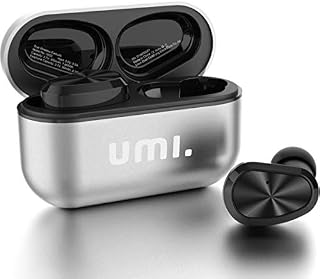 Amazon Brand - Umi earbuds W5s True Wireless Earbud Bluetooth 5.2 In-Ear Headphones IPX7 for iPhone, Samsung, Huawei with Patented Intelligent Metal Charging Case (Silver)