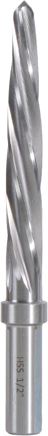 HSS M2 Taper Chucking Reamer Spiral Flute 4Pcs Set 3/8"-1/2"-5/8"-3/4" Bridge/Construction Reamer Chucking Drill Bit Enlarge Aligh Holes in Steel Metal Iron