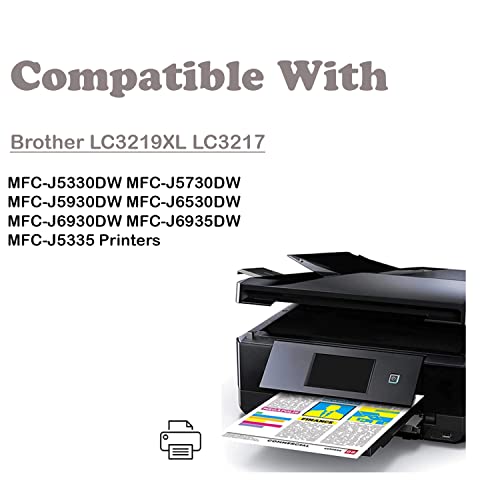 KING OF FLASH Ink Cartridge Replacement for Brother LC3219XL LC3219 LC3217 Ink for Work on Brother MFC-J5330DW MFC-J5730DW MFC-J5930DW MFC-J6530DW MFC-J6930DW MFC-J6935DW MFC-J5335DW Printer - Image 2