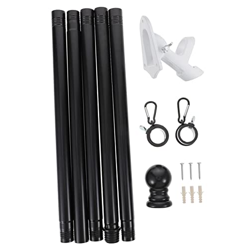 DECOMELODY De Bandera con Rotación Suave Soporte para De Bandera Duradero Metal Antioxidante Fácil Retirada