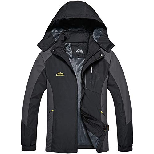 EVMM Men's Spring and Autumn Thin Outdoor Sports Windbreaker Windproof Breathable Jacket Women's Jacket? Men's Lightweight Jacket,Black-XL