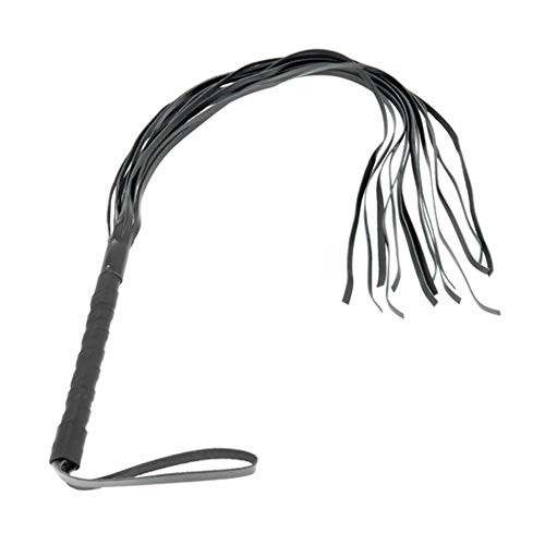 Rimba Bondage Play Fouet avec 14 lanières Noir 65 cm