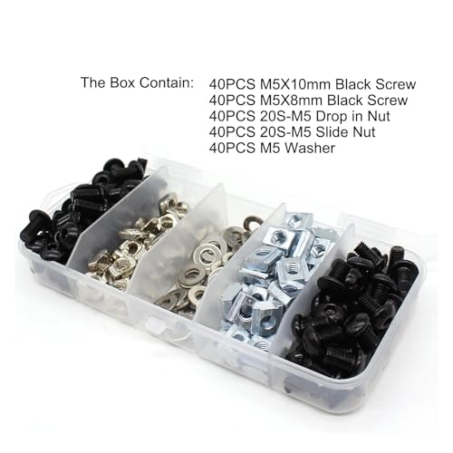 Pernos de cabeza hueca hexagonal M5 × 8 mm y M5 × 10 mm con tuercas 3