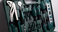 Brüder Mannesmann Werkzeugkoffer 85-tlg. mit Akku-Stabschrauber 3,6 V LI-Ion, LED-Licht | inkl. Steckschlüssel, 44 Bits, Zangen & Schraubendreher - für Heimwerker & Profis | M29094 – Ansicht 6