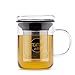 Produktbild TEATOX Glass Tea Mug, Teetasse aus Glas mit Teesieb, Deckel und Henkel, 350ml