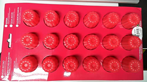 Crealys 513107 Moule à Cannelés Silicone, Rouge