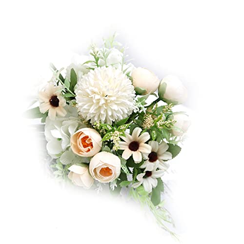Tnfeeon Palla di Fiori Finti, Palla di Fiori di Simulazione di Lunga Durata per la Fotografia (Champagne)