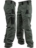Calças Táticas Masculinas para Trabalho Multibolsos com Durabilidade para Construção, Trilhas e Uso em Primavera e Outono ao Ar Livre, Verde militar, M