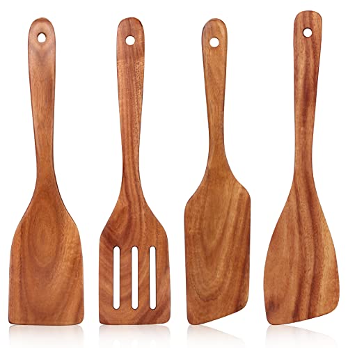 Teak Wooden Spatula 4-Piece