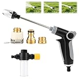 Turn Any Hose into a High Pressure Water Cleaning Jet, 2026 New Multi Function Lawn & Garden Watering Sprayer, Heavy Duty Garden Hose Nozzle, Spray Nozzles for Cleaning Yard Patio Car