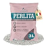LERAVA Perlite pour Plante (3 L) - Naturelle et écologique - Améliore le Drainage du terreau intérieur - Aération optimale Avec billes d'argile - Pour Jardin Balcon et intérieur