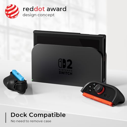 COOWPS P2 Dockable Split Protective Case for Nintendo Switch 2, with Ergonomic Grips, Stable Metal Kickstand & Magnetic Ring, Full Protection Travel Front Cover 12 Game Card Slots 2026 Latest Upgrade by COOWPS - Image 3