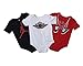Nike Jordan Baby Boys Hangin' My J's Three-pack Bodysuit Set (6-9 Months, Black/Red/White)