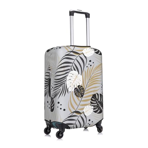 Elastic Travel Luggage Cover Printed Palm Leaf Double-Sided Suitcase Protector Bag,Dust-Proof Cratch-Resistant Washable Baggage Covers For Kid Adult,Small3