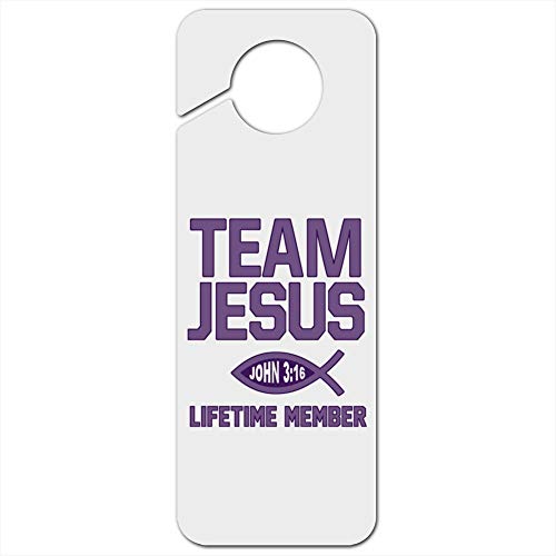 GRAPHICS & MORE Team Jesus John 3:16 Christian Plastic Door Knob Hanger Sign