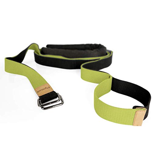 Yoga Strap for Stretching, Leg Stretcher Backbend Assist Trainer Pilates Equipment for Home Workouts Back Waist Leg Flexibility Trainer Strap for Yoga Pilates Ballet Dance Splits Gymnastics (Green) - Thumbnail 5