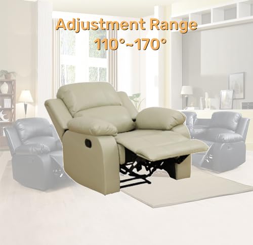 Sillón Plegable Cuero Beige miniatura 4