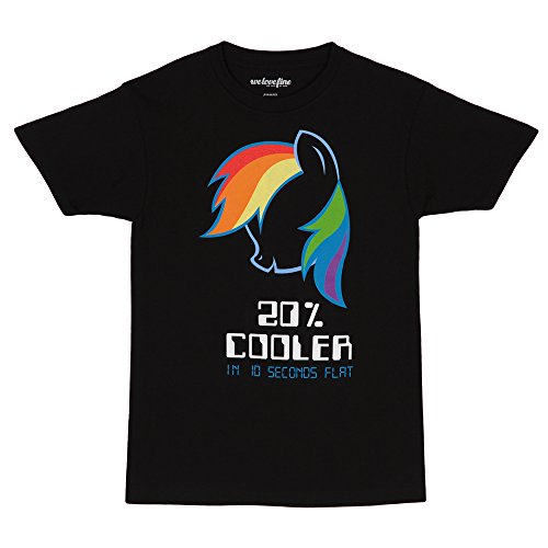 My Little Pony 20% Cooler Adult T-Shirt-Black (Large)