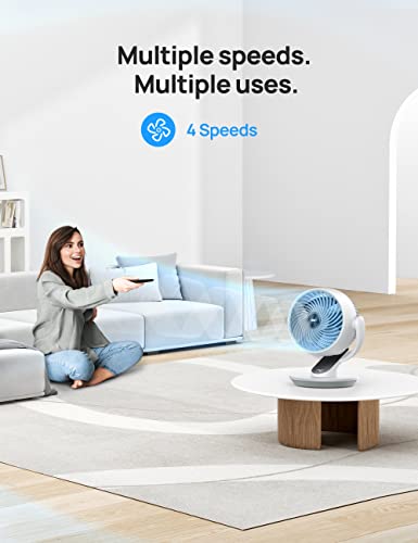 image for Dreo Oscillating Fan for Bedroom, 13 Inch Quiet Table Fans for Home Wh