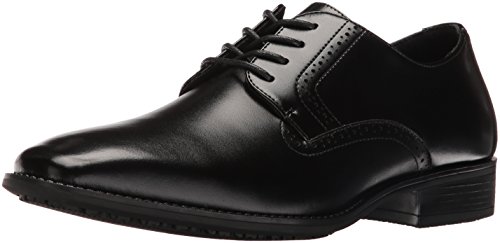 STACY ADAMS mens Ardell Slip Resistant Plain Toe Oxford, Black, 10.5 US