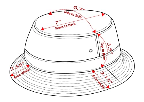 Ruth&Boaz Unisex Stone Washed 100% Cotton Bucket Hat Travel Hat (Denim Stripe (Navy)) #TOP5