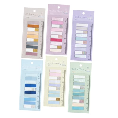 TEHAUX 6sets Vintage Sticky Annotation Tabs Page Markers for Notebooks and Books Lightweight and Portable Index Tags for Easy Navigation and Bookmarking