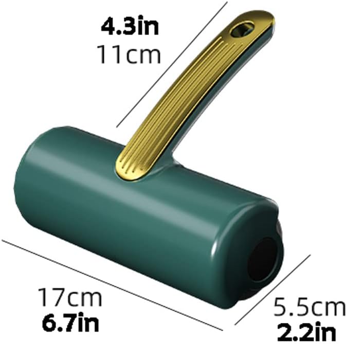 Extra Sticky Lint Roller for Pet Hair, 60 Sheet Per Roller, Portable Travel Reusable Dog & Cat Hair Remover for Couch Rodillo quitapelusas Fur Removal Tool(Color:Green)
