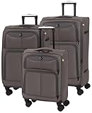 BERTOO Chiara I. 3-teiliges Set: Brauner Rucksack, Handtasche und Elisa-Geldbörse für Damen, Accessoires aus 100 % PU-Leder