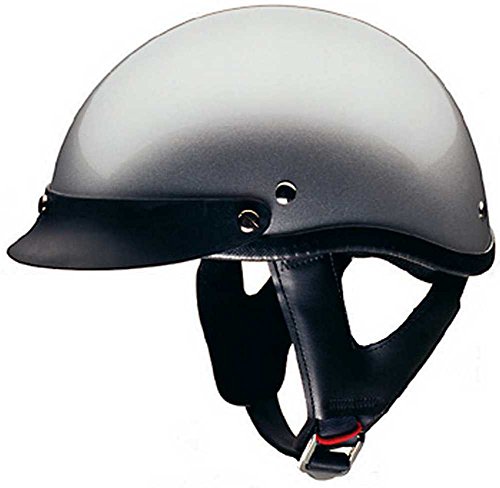 Hci Silver Motorcycle Half Helmet With Visor - Abs Shell 100-115 (Large) #TOP11