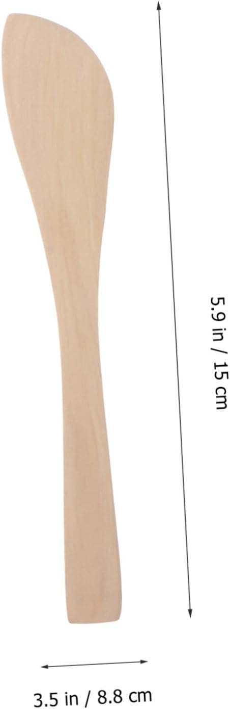 20pcs Wooden Dumpling Filling Spoon Spreaders, Beige Kitchen Tool