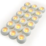 JVURICE 18 velas LED flotantes de color blanco cálido, decoración