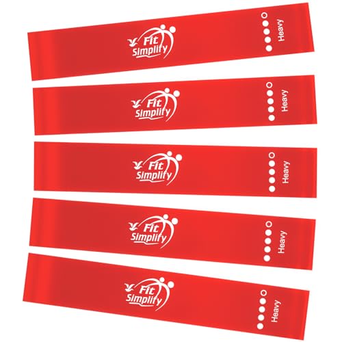 Resistance Loop Exercise Bands Set of 5 with Guide and Carry Bag for Fitness