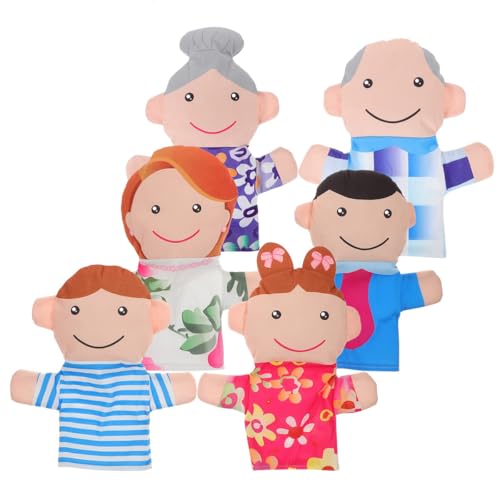 Ieron Marionetas de Mano Familiares, Juego de 6 Marionetas de Felpa Suave, Ideales para Contar Historias y Juegos de rol