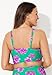 Swimsuits For All Women's Cut Out Longline Bikini Top - 10, Bali Floral (Plus