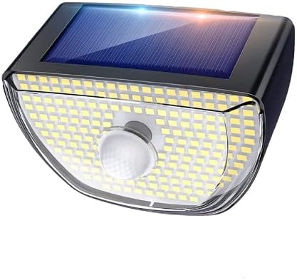 Whousewe Solar Motion Sensor Lights, 200LED Solar Lights Outdoor Solar Security Lights 3 Modes Wireless Wide Angle Solar Wall Lights IP65 Waterproof for Yard, Stairs, Garage, Fence, Porch(1 Pack)