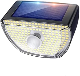Whousewe Solar Motion Sensor Lights, 200LED Solar Lights Outdoor Solar Security Lights 3 Modes Wireless Wide Angle Solar Wall Lights IP65 Waterproof for Yard, Stairs, Garage, Fence, Porch(1 Pack)