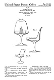  Mid Century Modern Eero Saarinen Tulip Chair Patent Design Notebook: (110 Pages, Lined, 6 x 9)
