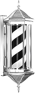 70Cm Barber Shop Pole,Rotating Save Energy Waterproof Classic Hair Salon Barber Shop Sign, Suitable for Barber Shops, Beauty Salons,Red White Blue