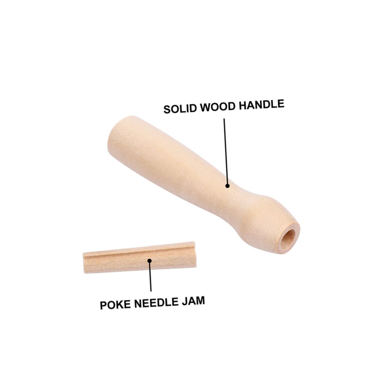 BELLIFFY 3sets Felting Tool Wooden Handles Replacement Sturdy Easy to Carry 10pcs*3