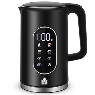 ForMe Bollitore Elettrico In Acciaio Inox 1,7 L Temperatura Regolabile da 40-100 C I Funzione di Mantenimento Caldo LED Display Digitale della Temperatura I Arresto Automatico I Teiera Senza BPA