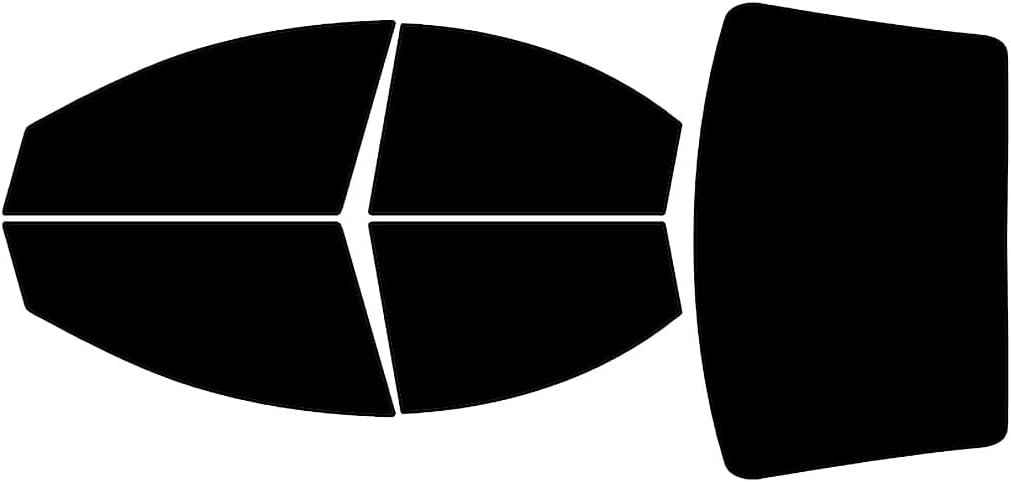 Rvinyl Window Tint Kit Compatible with Dodge Neon 2000-2005 - Black 5% - Single Ply No Bubble Film - Do it Yourself Vehicle Complete Precut Kit